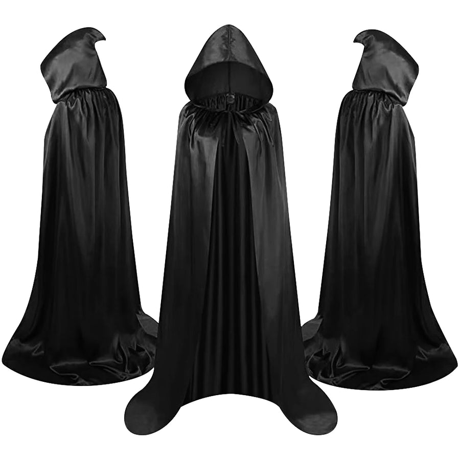 Capa Negra con Capucha de Halloween